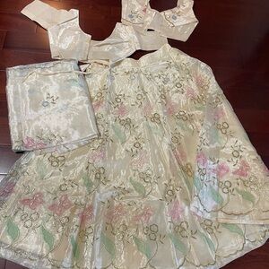 Elegant Cream and Pink Junior/ petite Costume